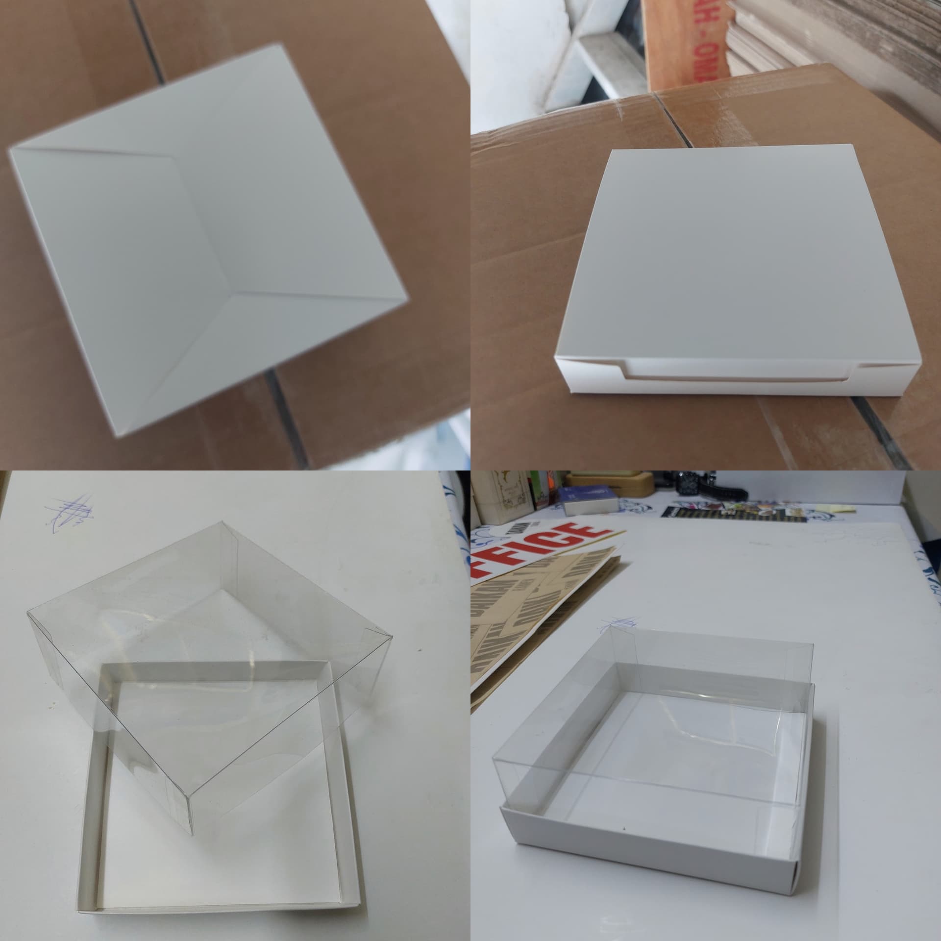 Premium White Two-Piece Gift Box – Minimalist Square Cardboard Packaging